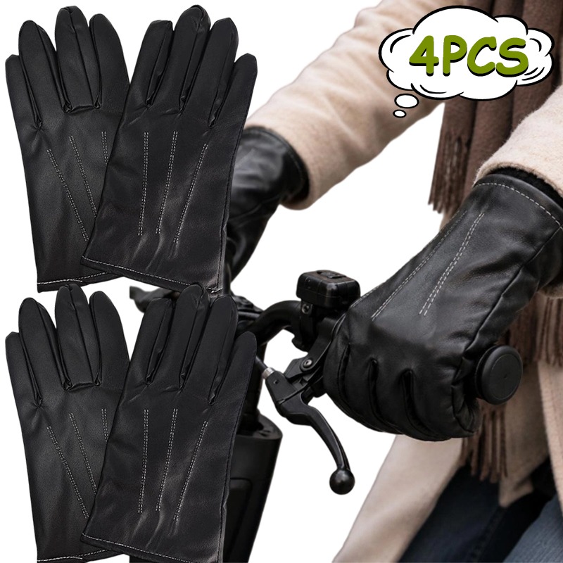 Leather Driving Glove - 1/2 Pasang Sarung Tangan Kulit Imitasi
